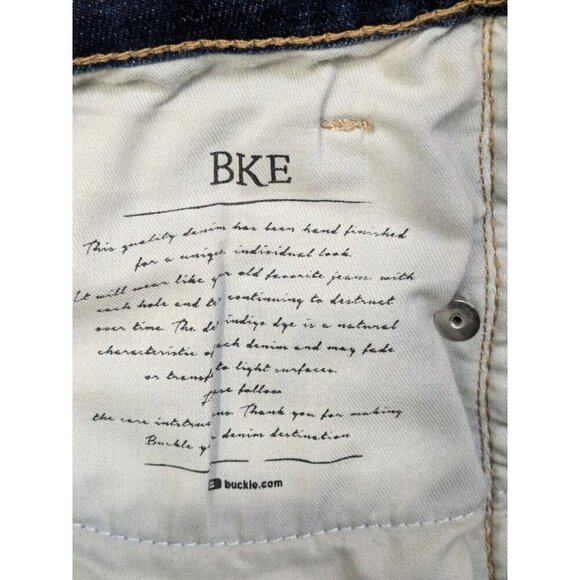 BKE Denim Parker Shorts Womens 27 Bermuda Stretch Jean Jorts Buckle Blue - Picture 6 of 16